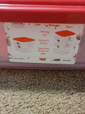HOMZ 3 -Tier Holiday Storage Container